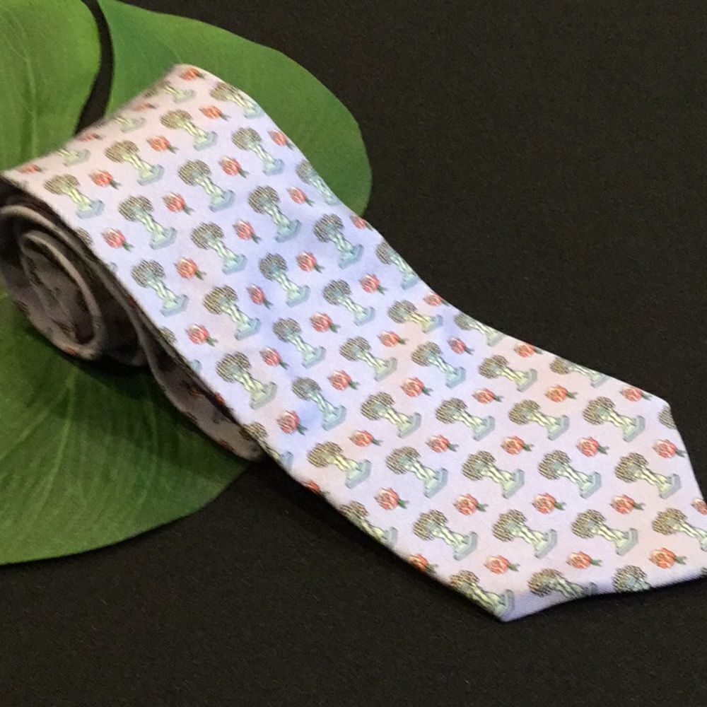 Vineyard Vines Handmade Silk Tie Lavender Roses